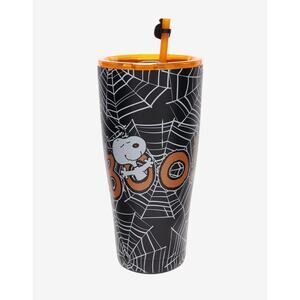 Peanuts Snoopy Halloween Spiderwebs Stainless Steel Tumbler NWT